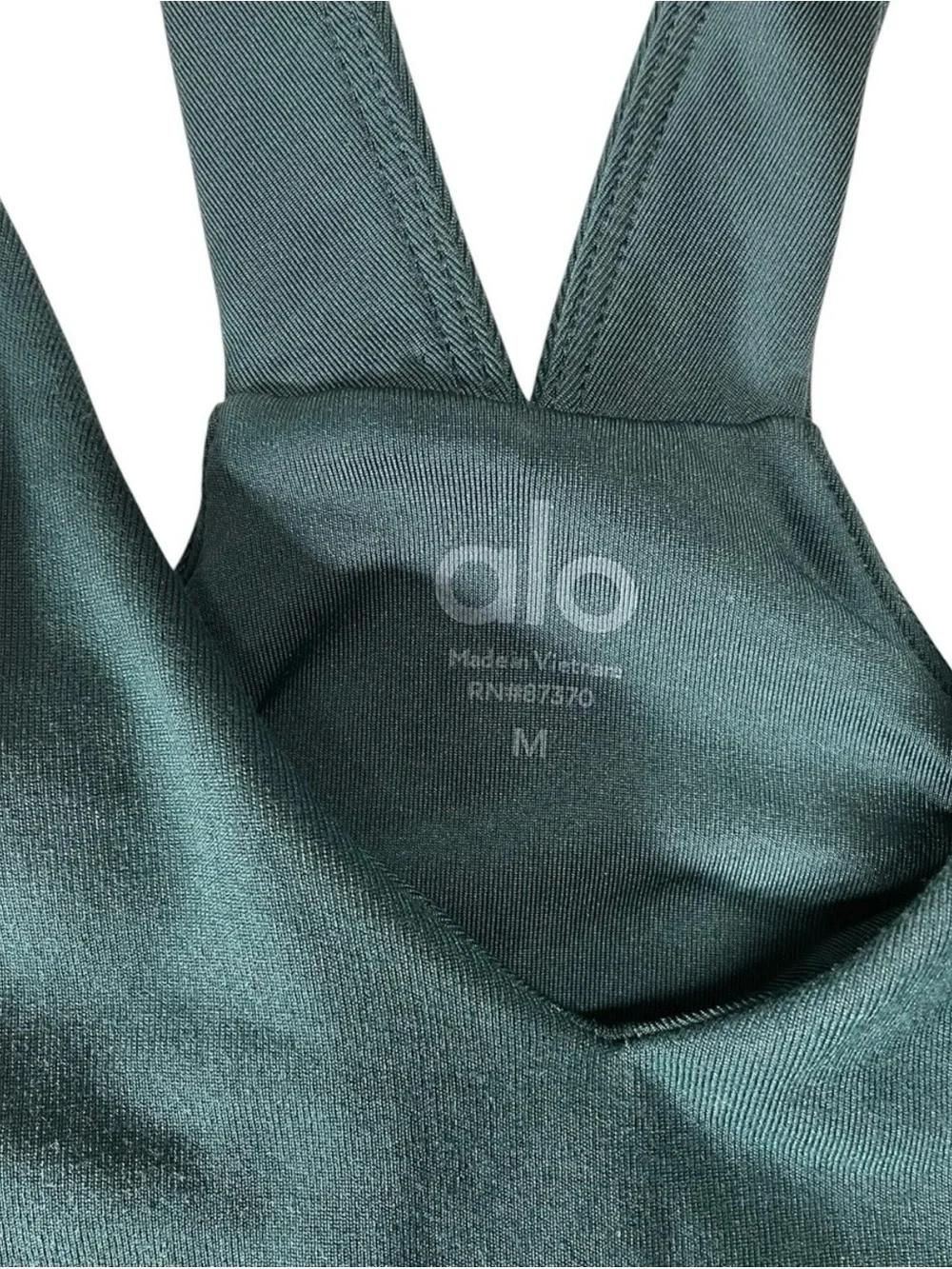 ALO Airbrush Real Bra Tank | Midnight Green Size Medium